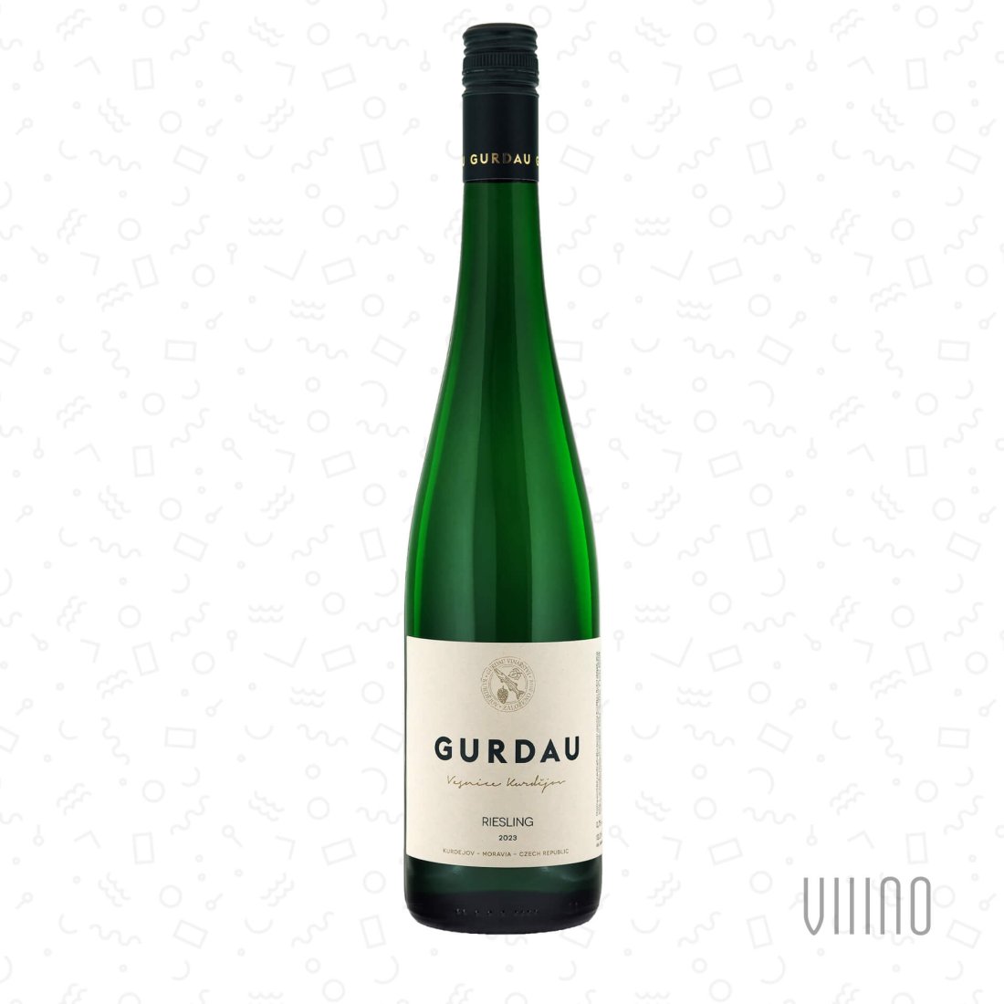 Riesling 2023 "Vesnice Kurdějov" moravské zemské víno GURDAU suché š. RRV123