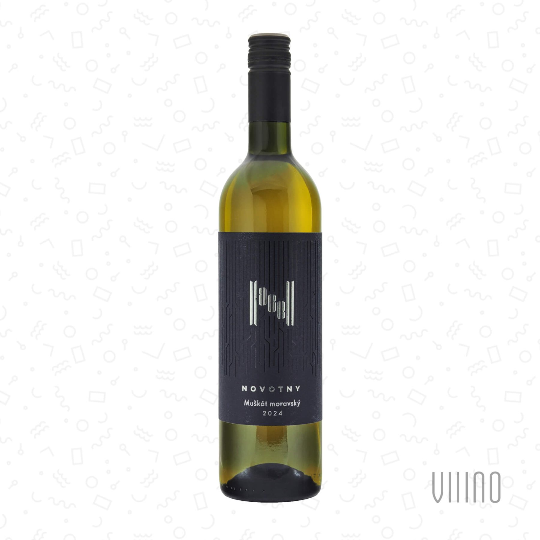Muškát moravský 2024 moravské zemské víno KAREL NOVOTNÝ "Kopce" suché š. MM-24