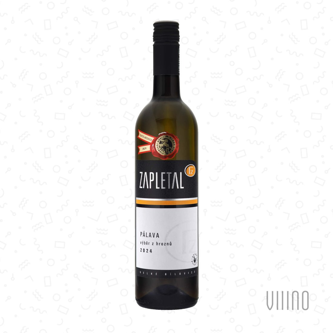 Pálava 2024 výběr z hroznů ZAPLETAL "Přední hora" polosladké š. 2411
