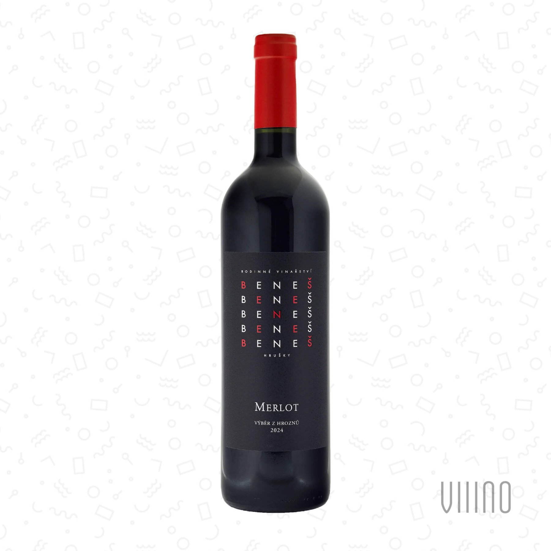 Merlot HASTRMANY 2024 výběr z hroznů BENEŠ suché š. 19/24