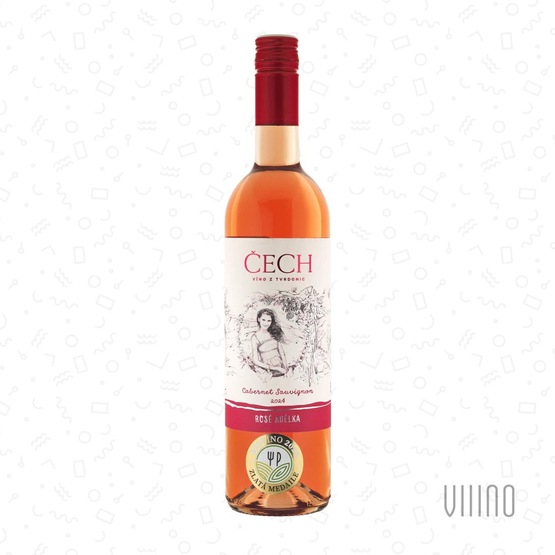 Cabernet Sauvignon Rosé "Adélka" 2024 pozdní sběr ČECH "Nové vinohrady" polosuché š. 5524B