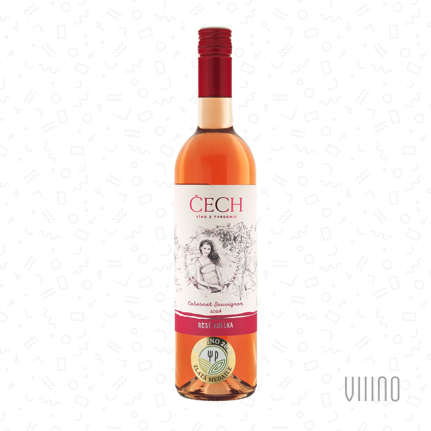 Cabernet Sauvignon Rosé "Adélka" 2024 pozdní sběr ČECH "Nové vinohrady" polosuché š. 5524B