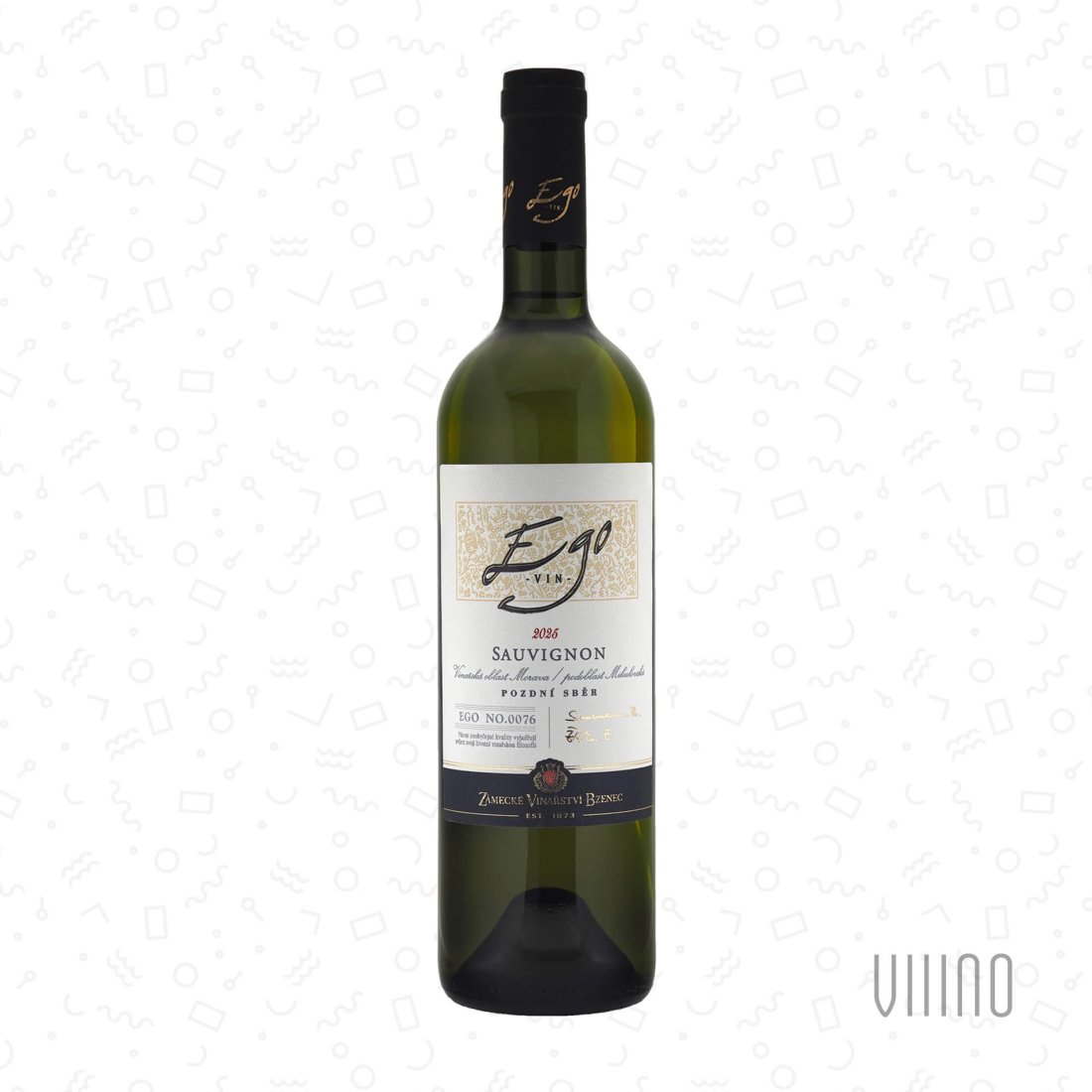 Sauvignon 2025 EGO No. 76 pozdní sběr ZÁMECKÉ VINAŘSTVÍ BZENEC "Za cihelnou & Kotelná " suché š. 5042