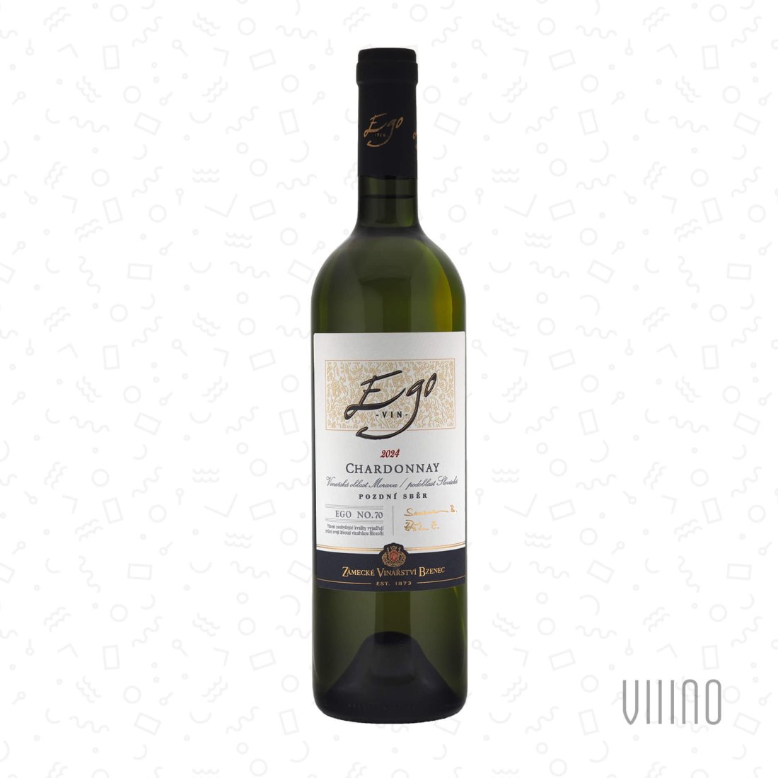 Chardonnay 2024 EGO No. 70 pozdní sběr ZÁMECKÉ VINAŘSTVÍ BZENEC "Klínky" suché š. 4124