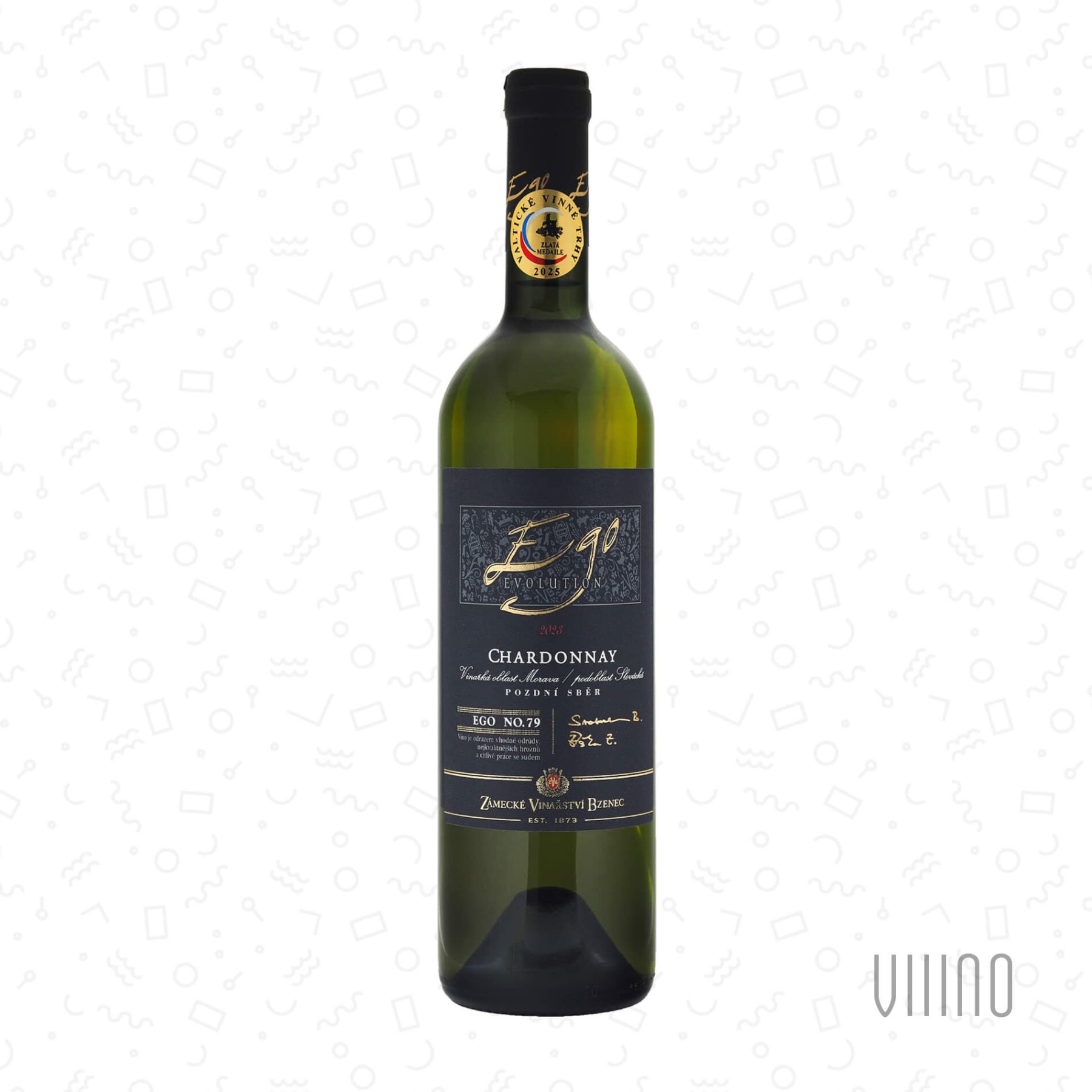Chardonnay 2023 EGO Evolution No. 79 pozdní sběr ZÁMECKÉ VINAŘSTVÍ BZENEC "Klínky" suché š. 3192