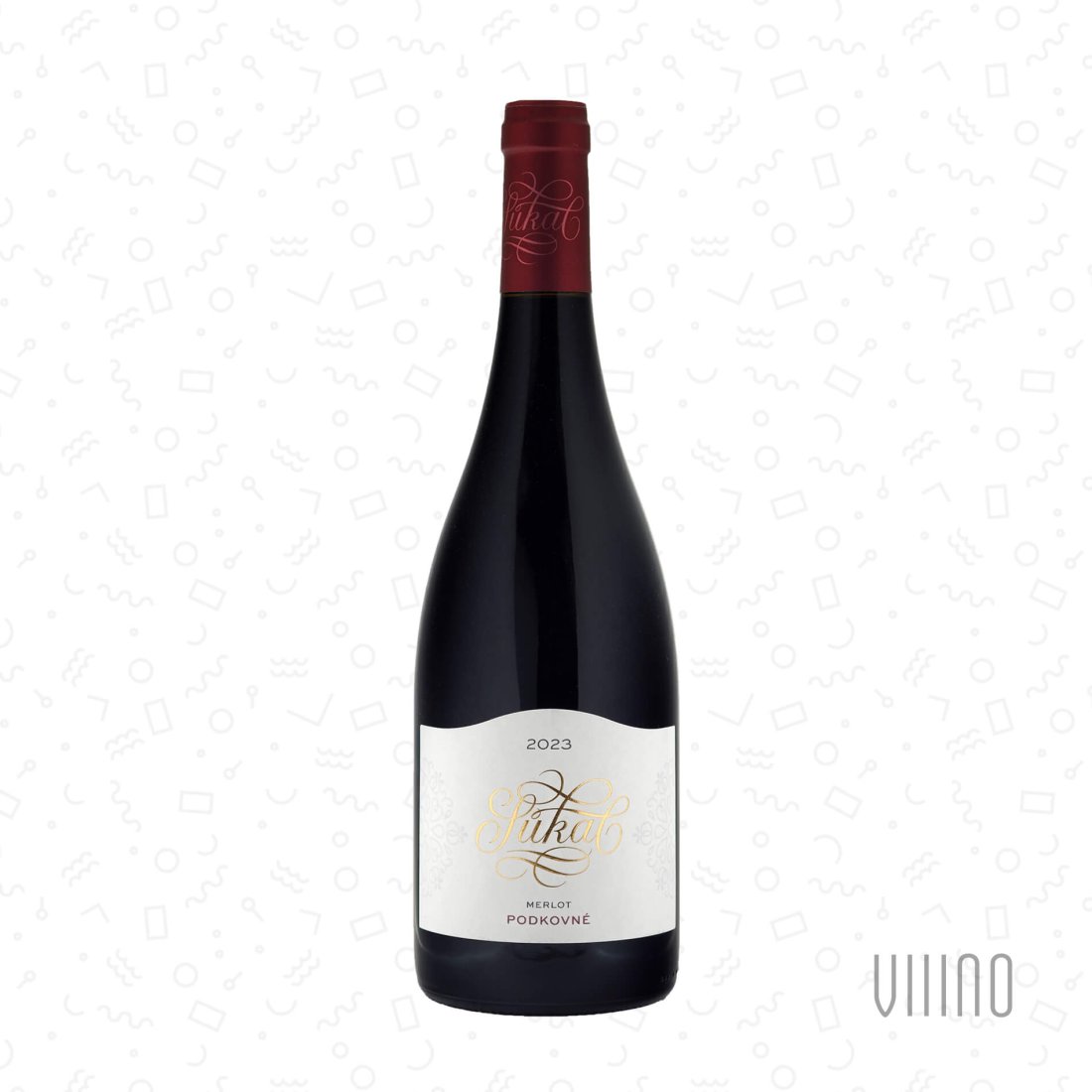 Merlot PODKOVNÉ 2023 výběr z hroznů SŮKAL suché š. 18