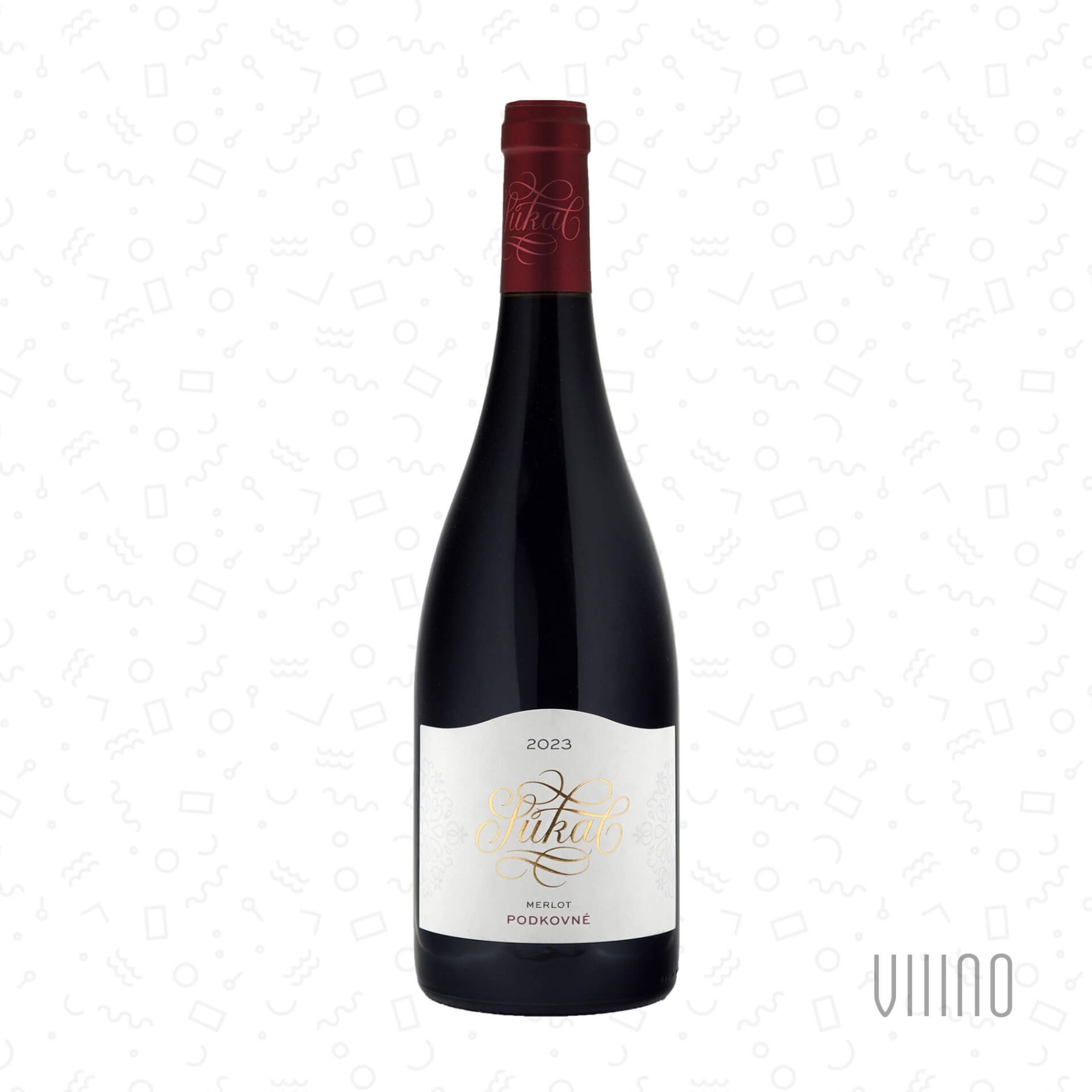 Merlot PODKOVNÉ 2023 výběr z hroznů SŮKAL suché š. 18