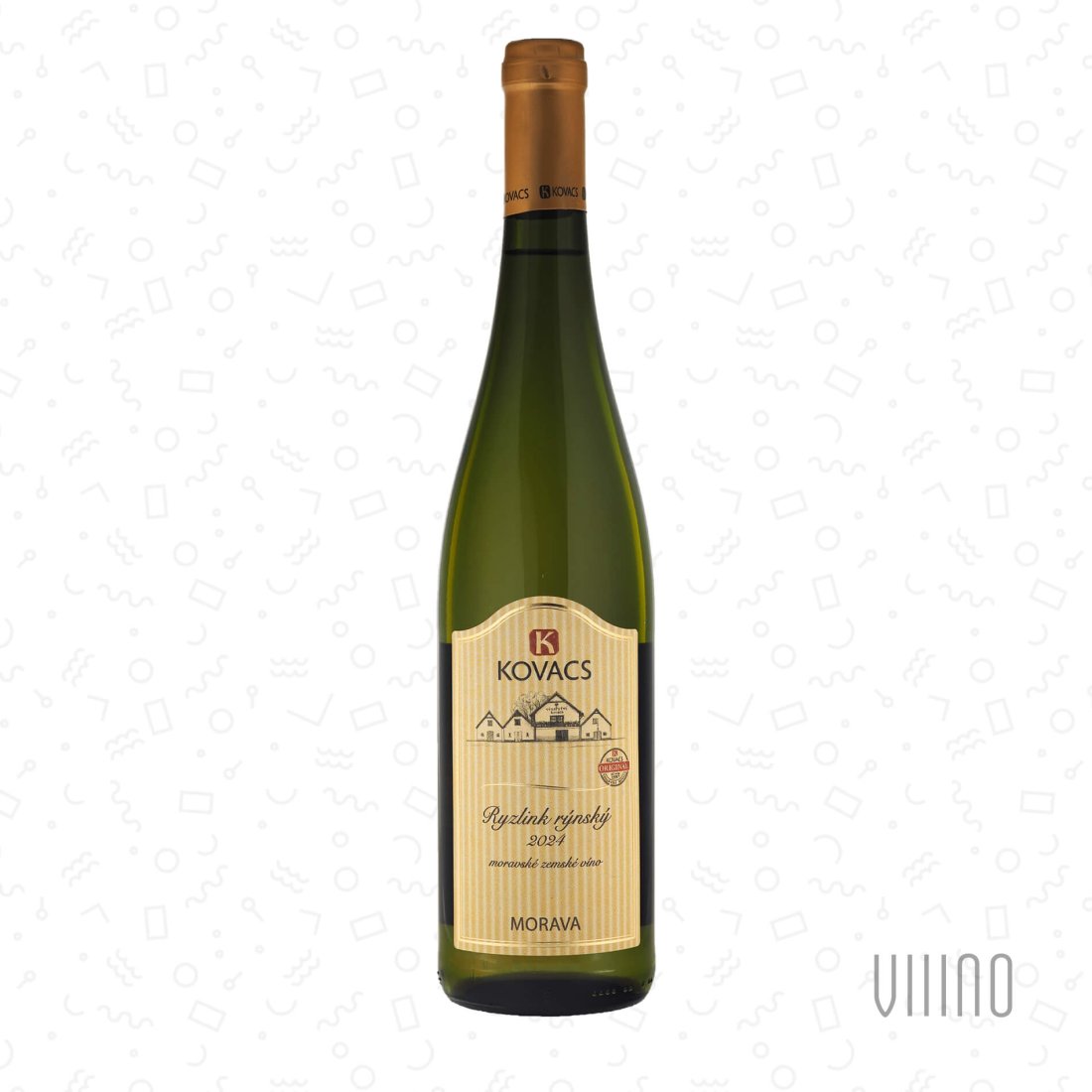 Ryzlink rýnský 2024 "Morava" moravské zemské víno KOVACS polosladké š. 64/24