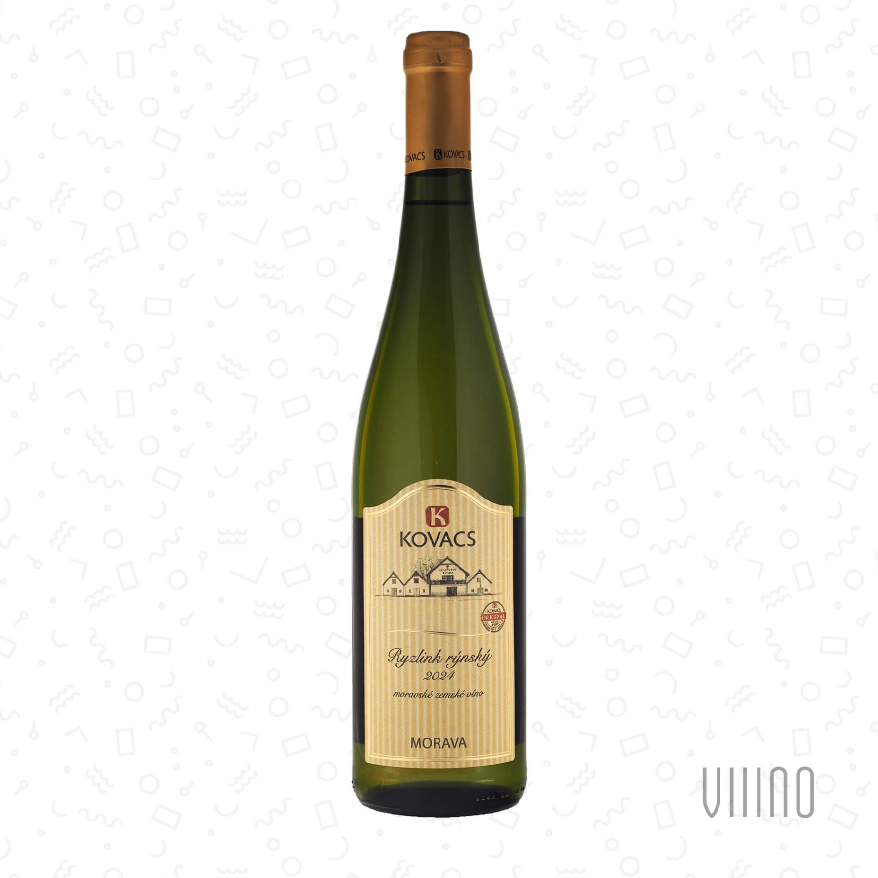 Ryzlink rýnský 2024 "Morava" moravské zemské víno KOVACS polosladké š. 64/24