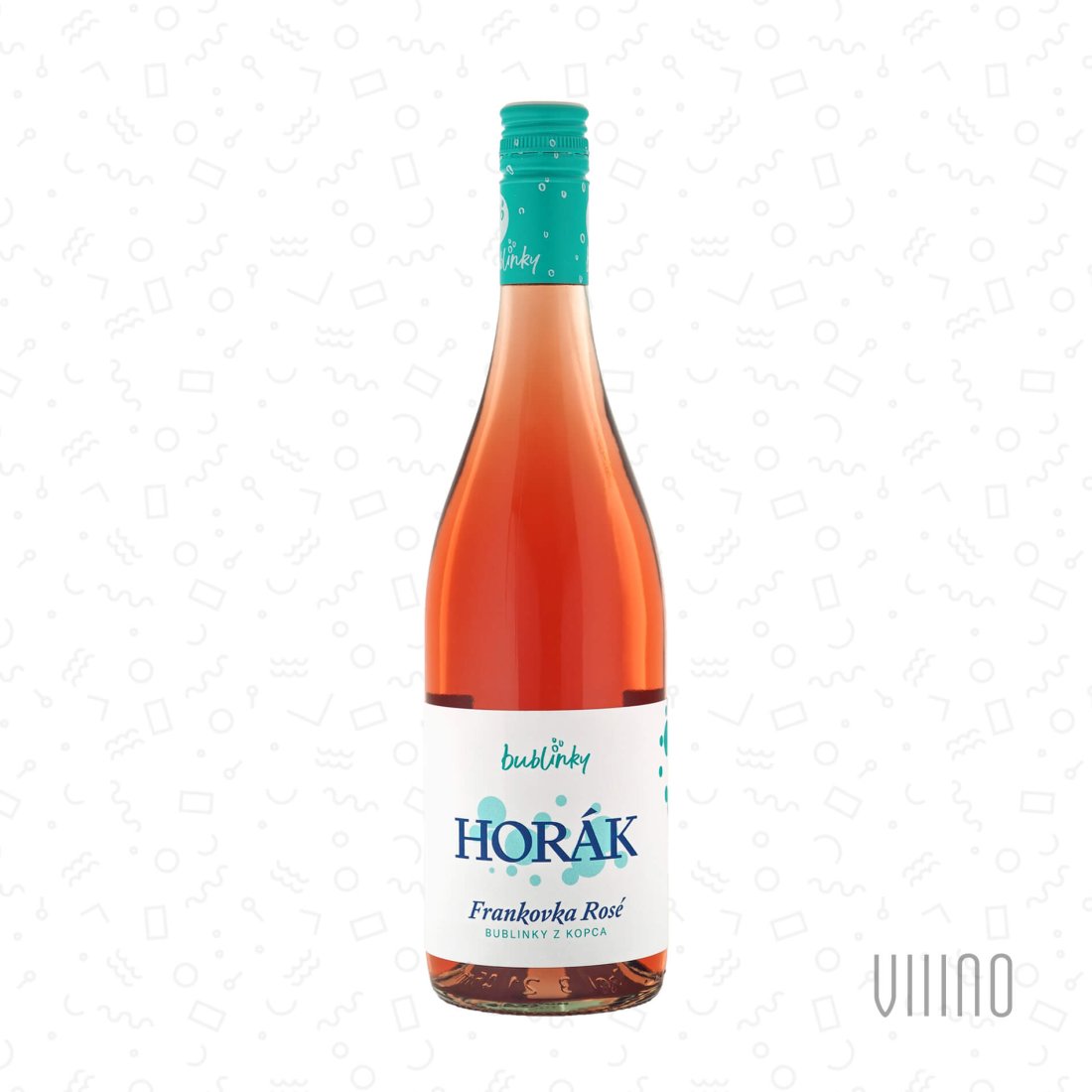 BUBLINKY Z KOPCA Frankovka Rosé 2025 "Modrá řada" perlivé víno HORÁK polosuché š. 10/25