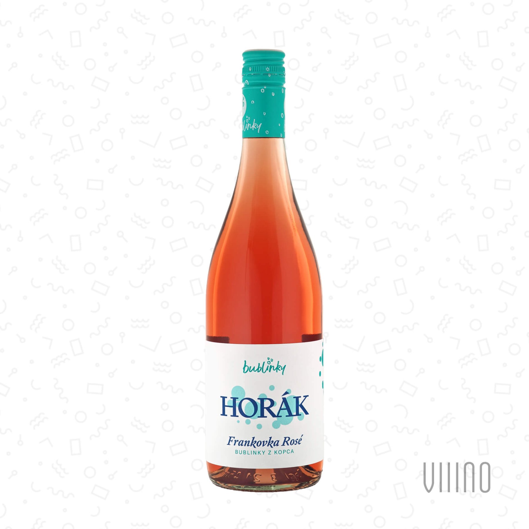 BUBLINKY Z KOPCA Frankovka Rosé 2025 "Modrá řada" perlivé víno HORÁK polosuché š. 10/25