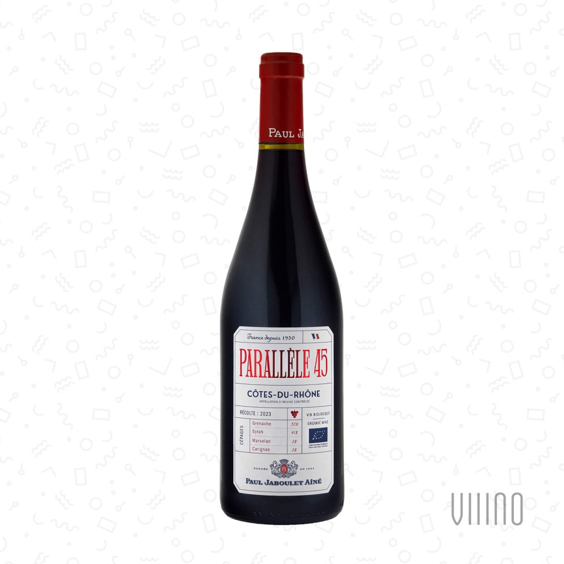 PARALLĖLE 45 rouge Côtes du Rhône AOC 2023 PAUL JABOULET AÎNÉ
