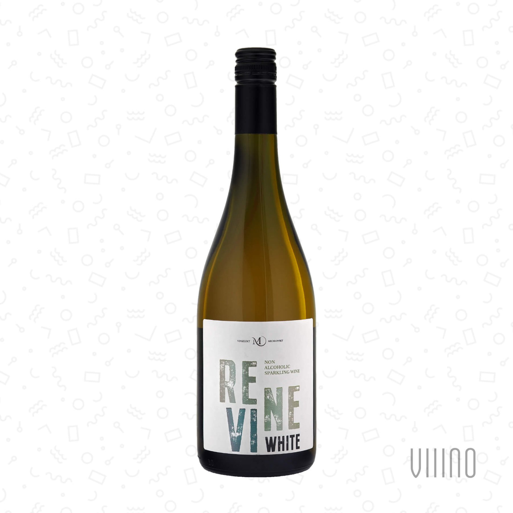 REVINE White Non Alcoholic Sparkling Wine dealkoholizované bílé perlivé víno VINSELEKT MICHLOVSKÝ