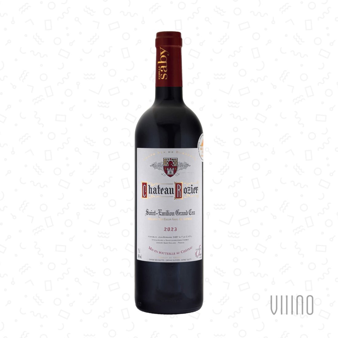 CHÂTEAU ROZIER Saint-Émilion Grand Cru AOC 2023 FAMILLE SABY