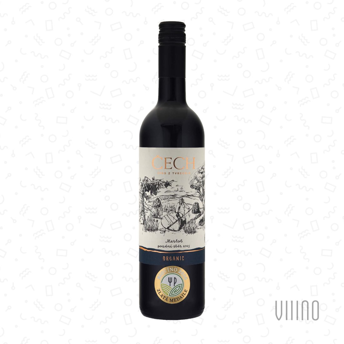 Merlot 2025 pozdní sběr ČECH "Hájek" suché š. 5825