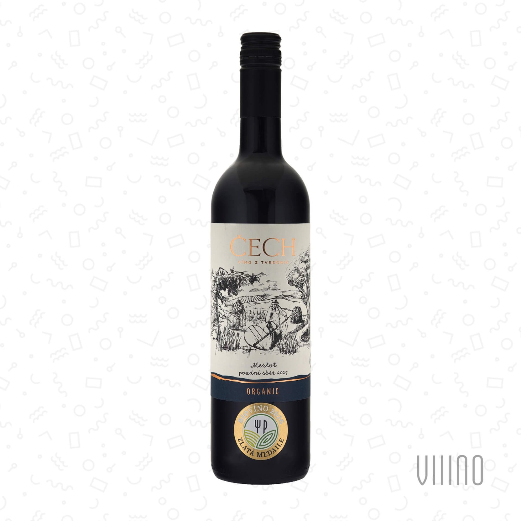 Merlot 2025 pozdní sběr ČECH "Hájek" suché š. 5825